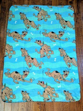 Vintage 2003 Scooby-Doo Fleece Throw Blanket 63x46